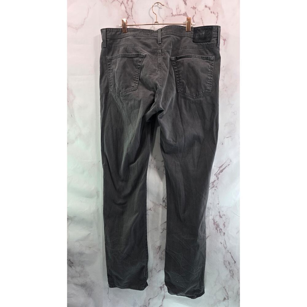 AG Adriano Goldschmied Jeans Mens 38 X 34 Everett Slim Straight Gray Denim Plaid